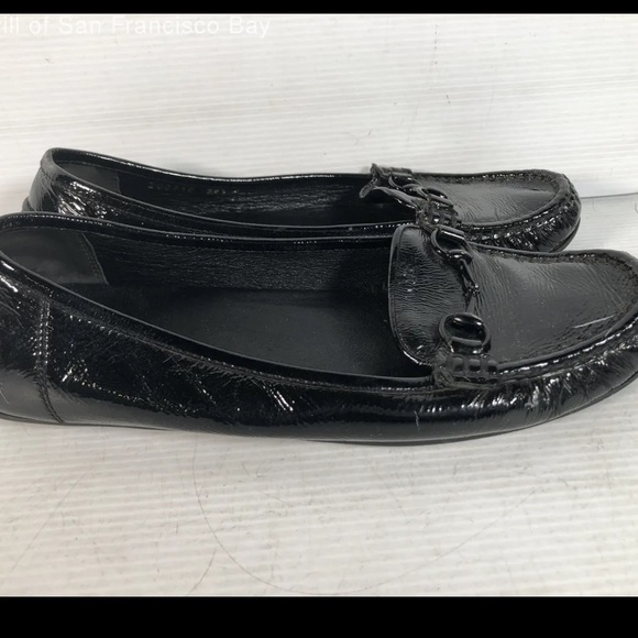 Gucci horse bit loafers/drivers in black leather and gunmetal hardware size 38.5 - Picture 2 of 10